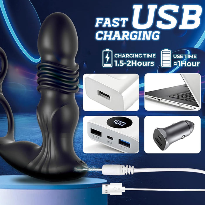 Anālais vibrators vīriešiem ar aplikāciju un tālvadību – ergonomisks prostatas stimulator