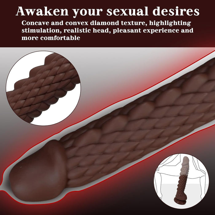 Realistisks 29,5 cm silikona dildo ar spēcīgu piesūcekni XL izmērā