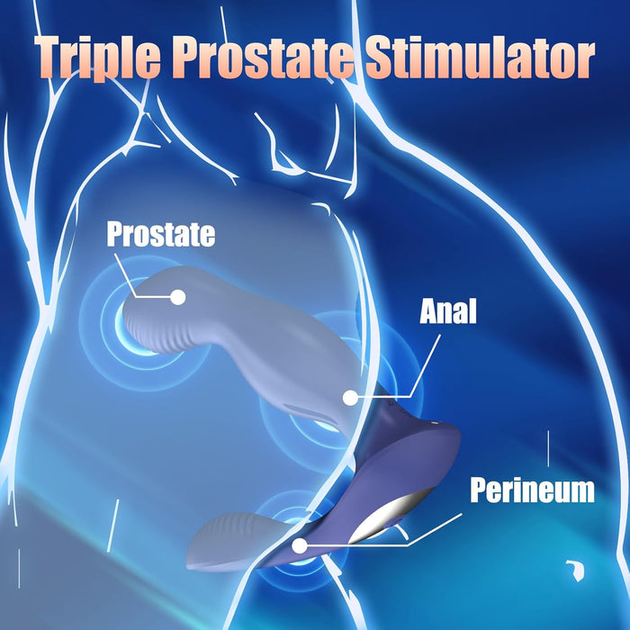 Anālais vibrators vīriešiem ar tālvadību un 9 vibrāciju un griešanās režīmiem