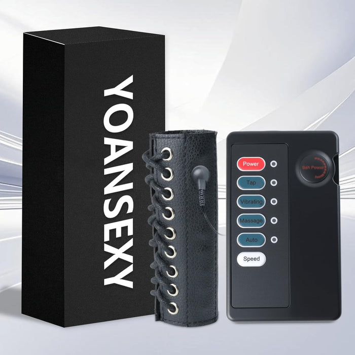 Elektrostimulācijas ādas dzimumloceklis gredzens ar 4 režīmiem intensīvai baudas sajūtai