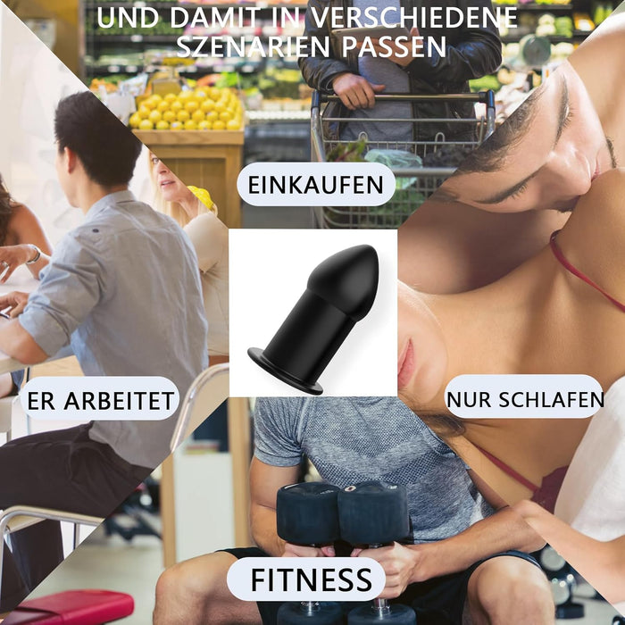 Набор из 5 силиконовых анальных пробок с сильной присоской и вибрацией