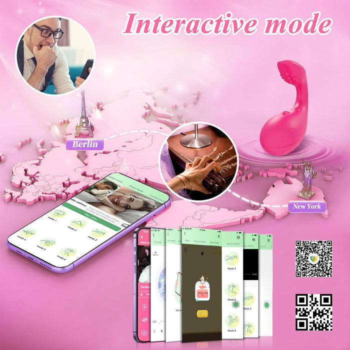 Mini vibrators sievietēm ar 9 vibrācijas režīmiem un APP vadību, kluss klitora stimulators