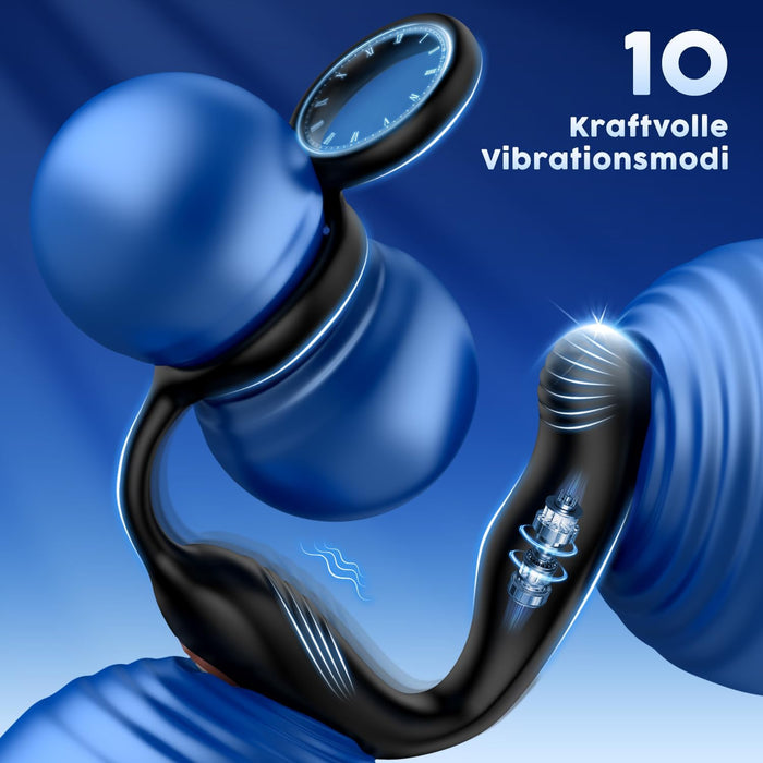 Anālais vibrators vīriešiem ar 360° rotāciju un 10 vibrācijas režīmiem