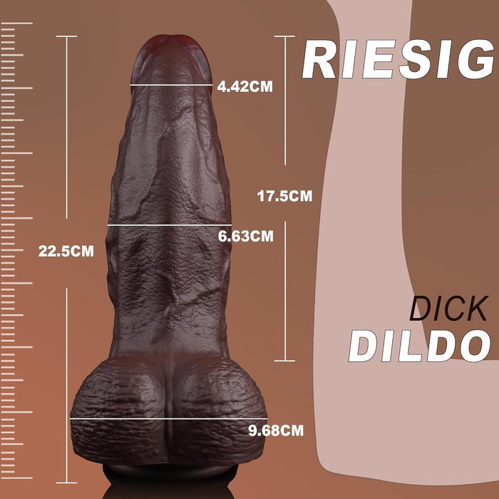 6,6 cm resns liels silikona reālistisks dildo ar spēcīgu piesūcekni