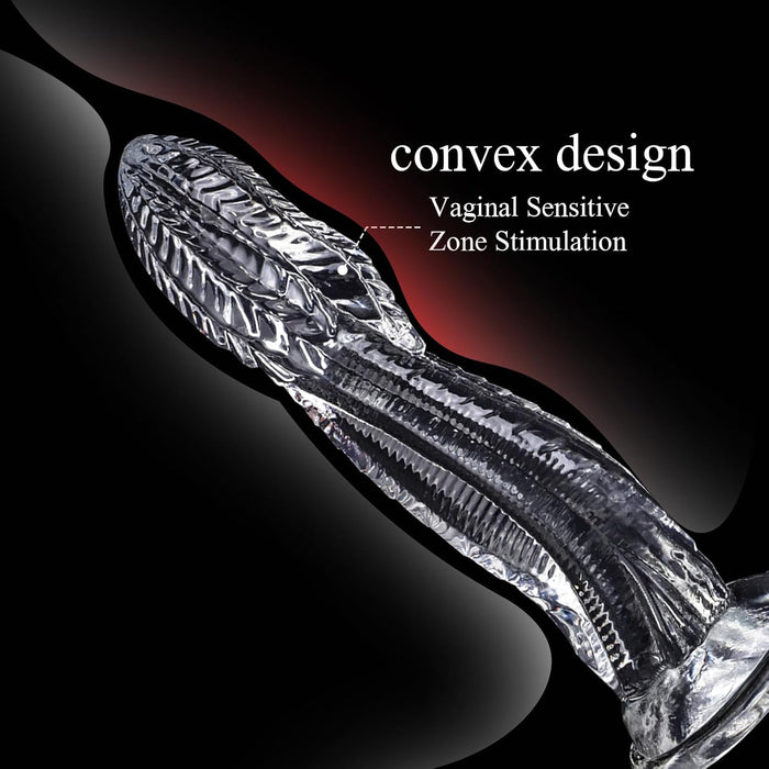 Реалистичный XXL дилдо 25 см с сильной присоской и хвостом