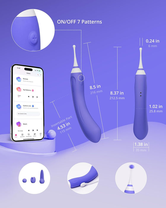 Hyphy двойной вибратор с высокочастотной вибрацией и управлением через приложение