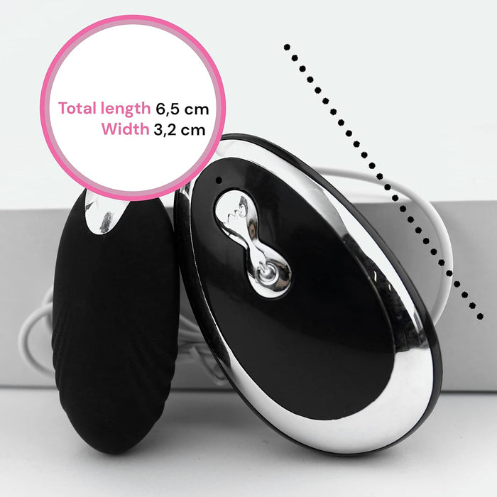 Kompakts vibrējošs olu stimulators ar 10 vibrācijas režīmiem un tālvadību