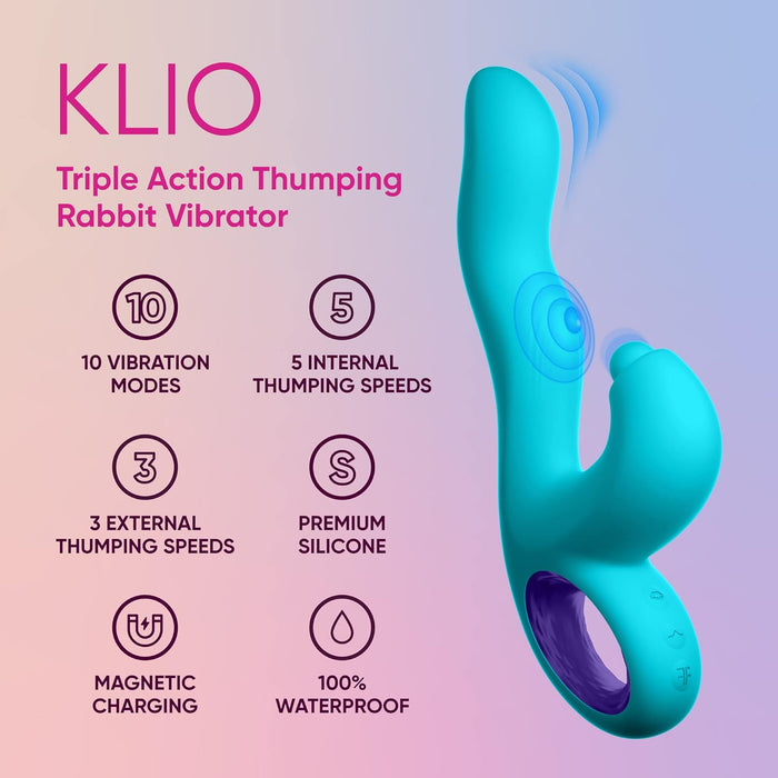 Klio Turquoise – universāls masētājs ar vairākiem režīmiem un eleganci