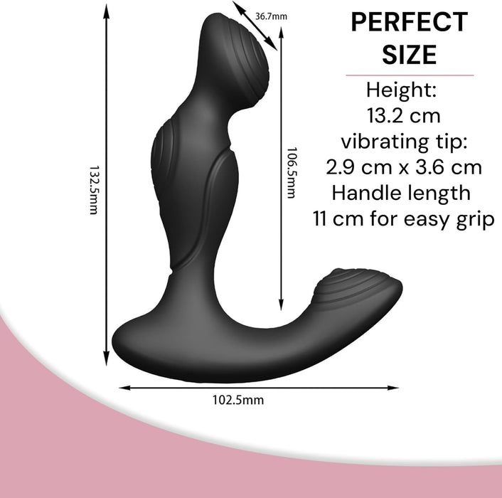 Anālais vibrators vīriešiem ar 10 vibrācijas režīmiem un silikona pārklājumu