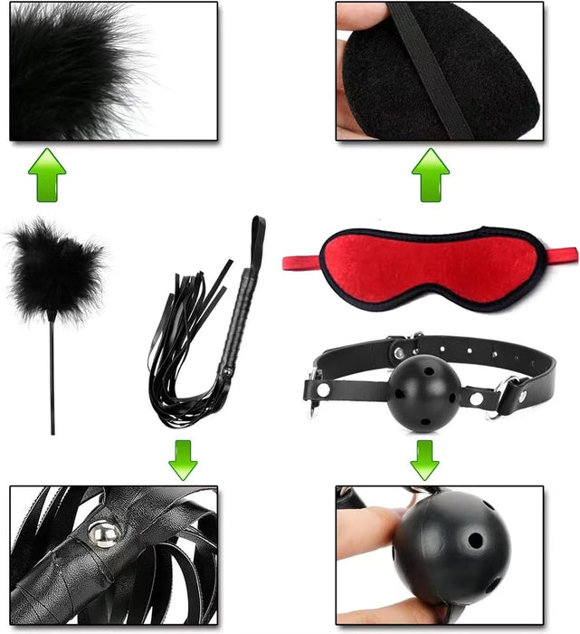 Набор для БДСМ из 39 предметов для пар с сильной присоской – кожа и аксессуары