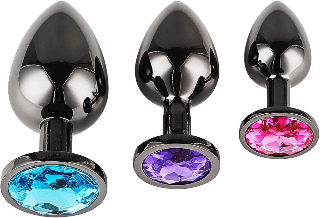 Аналная пробка Bianti 2ge с сильной присоской и стразами из металла