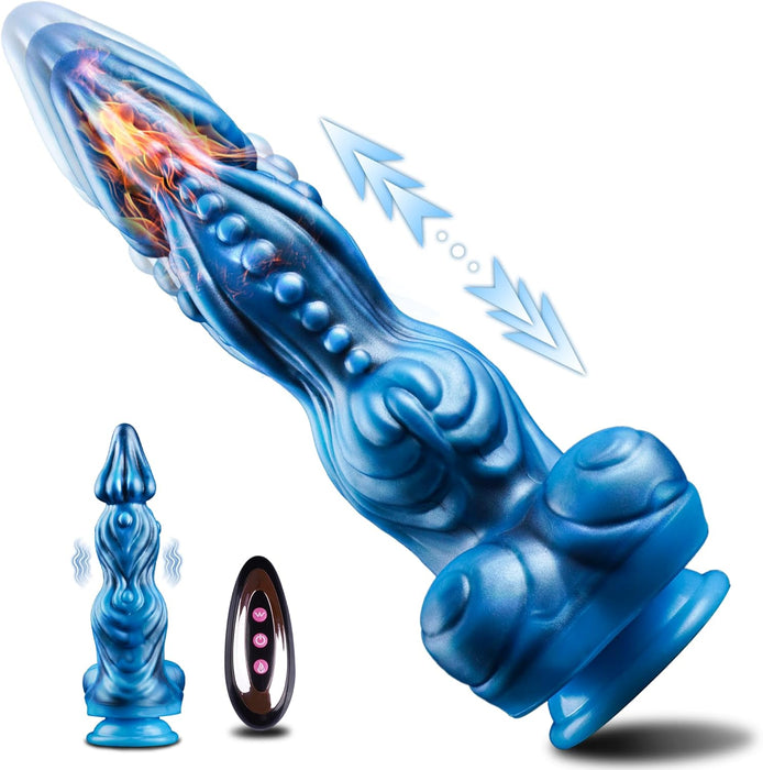 Anālais Dildo Vibrators ar 10 Stošanās Funkcijām, Sildīšanu un Tālvadību