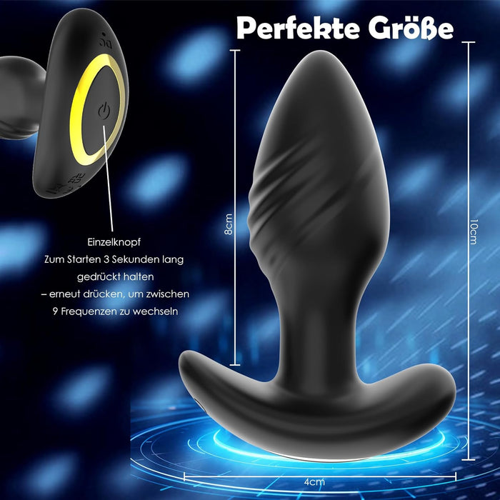 Anālās vibrācijas rotaļlieta vīriešiem ar 7 griezes un 9 vibrācijas režīmiem