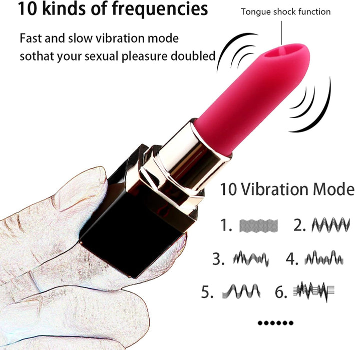 Silikona G punkta vibrators sievietēm – portatīvs lūpukrāsas dizains ar 10 vibrācijas režīmiem