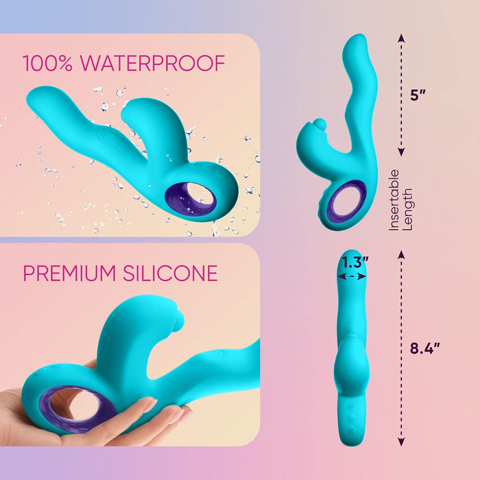 Klio Turquoise – universāls masētājs ar vairākiem režīmiem un eleganci