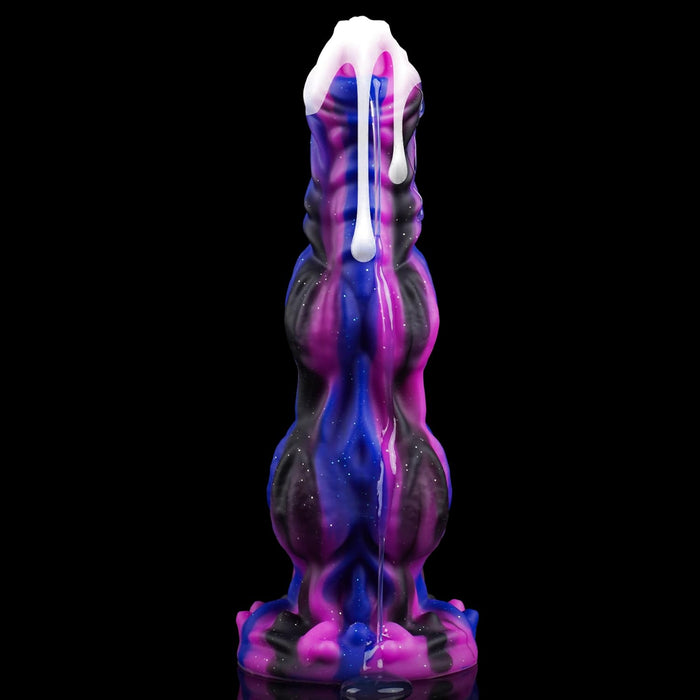 Большой силиконовый дилдо с двойным узлом и сильной присоской, 24,7 см