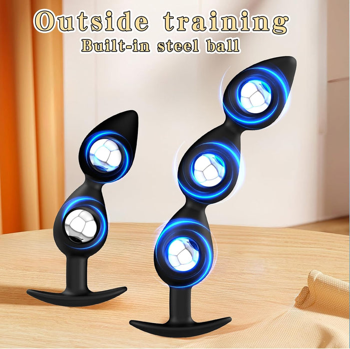 Silikona anālais svece ar iekšējo bumbu – mīksts un ērts priekšspēlē