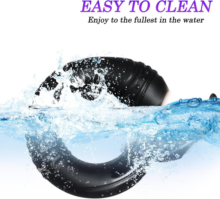 Īpaši garš anālais uzmava ar intensīvu masāžas tekstūru, melns, 29 cm