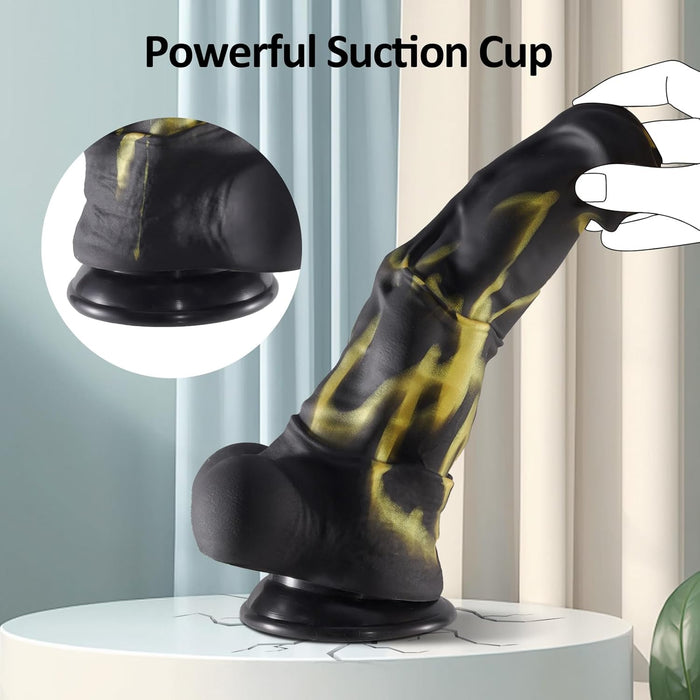 36cm liels monstrs dildo no silikona ar spēcīgu piesūcekni brīvroku lietošanai