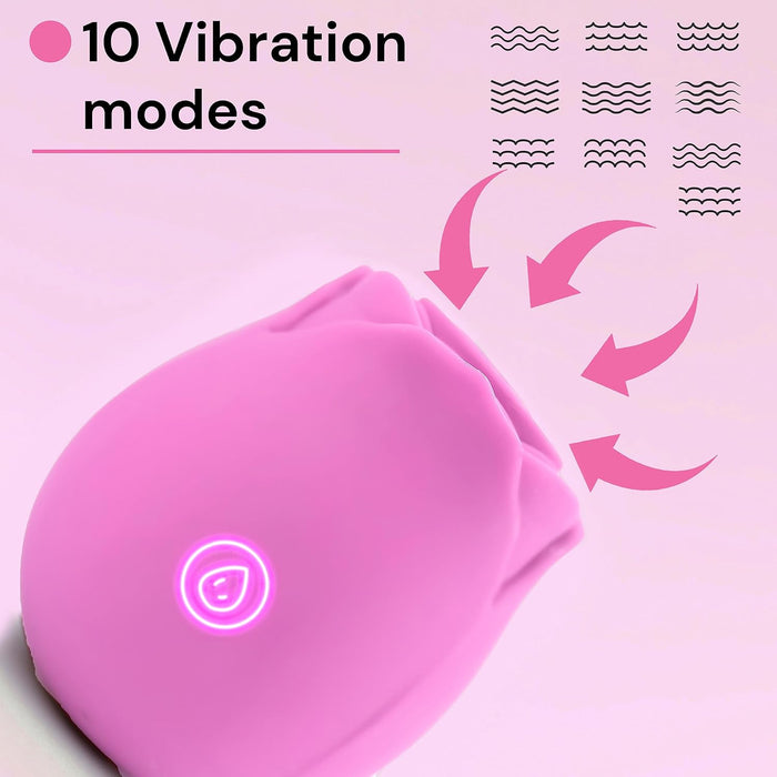 Klitorālāis piesūcējs ar 10 režīmiem, 6,6 cm garš un USB uzlādējams vibrators sievietēm