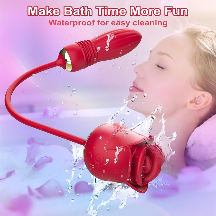 2-in-1 Mēles Forma Vibrators ar 10 Vibrācijas un 3 Skūpstu Režīmiem Sievietēm