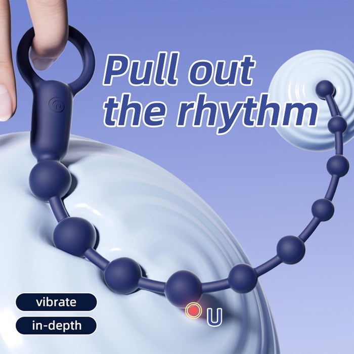 Anālās bumbiņas ar 10 bumbiņām un 10 vibrācijas režīmiem no silikona