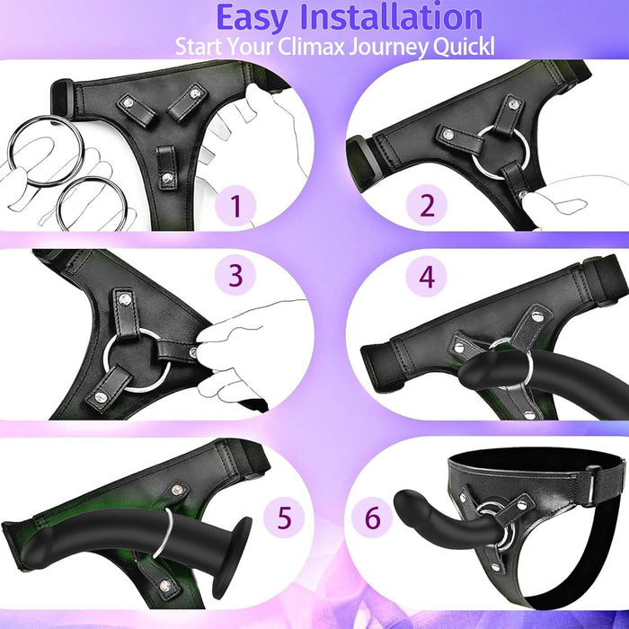 Вибрирующий страпон с сильной присоской и дистанционным управлением