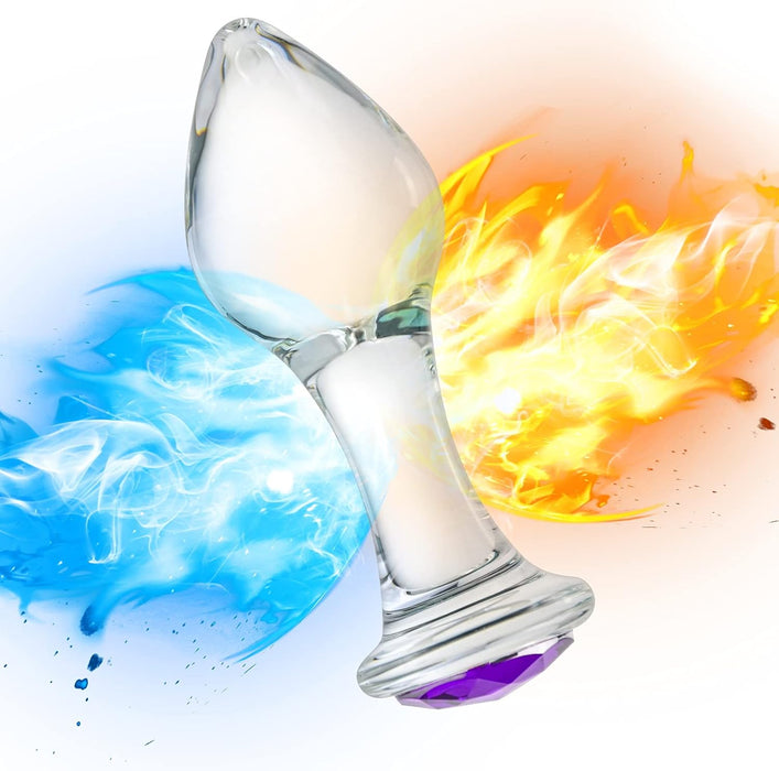 Набор стеклянных анальных пробок с сильной присоской – 3 размера