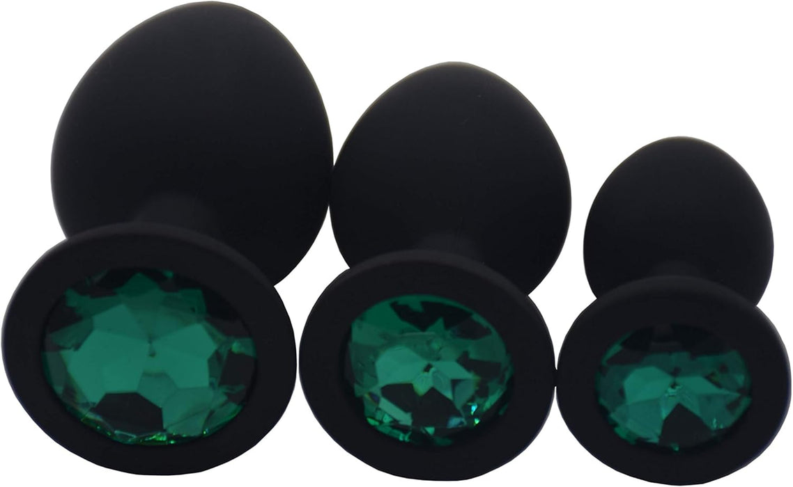 Силиконовые анальные пробки с сильной присоской 3 размера для удовольствия