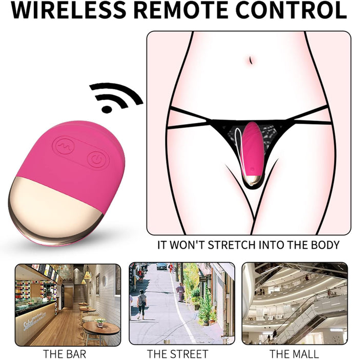 Kompakts vibrējošs olu rīks ar 10 režīmiem un tālvadības pulti