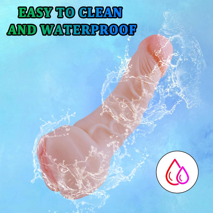 21 см Реалистичная Пенильная Насадка с Мягкой Структурой и Комплексным Внутренним Укладом