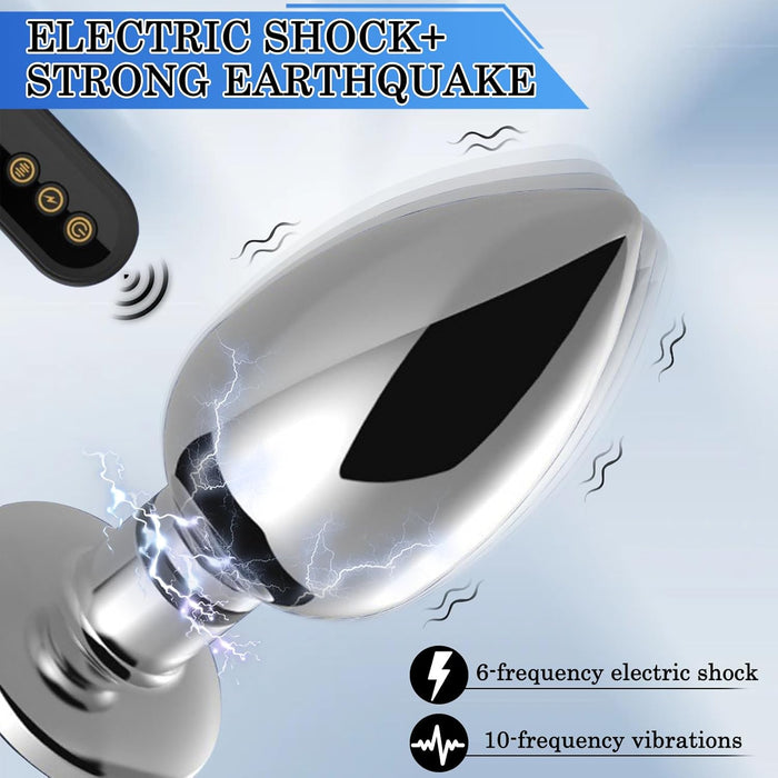 Anālais vibrators ar elektrostimulāciju un tālvadību vīriešiem un sievietēm