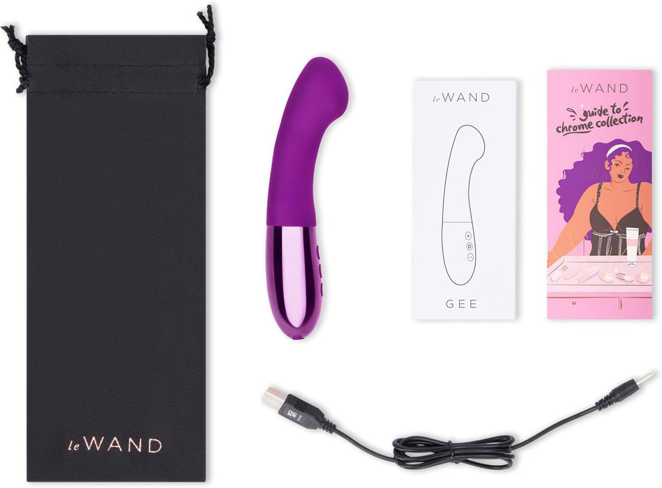 Gee Cherry Violetais Vibrators ar USB Uzlādi un 15 Vibrācijas Režīmiem