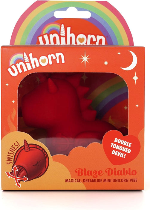 Blaze Diablo Uzliktā vibratora ar dubulto mīksto mēles funkciju un 10 vibrācijas režīmiem