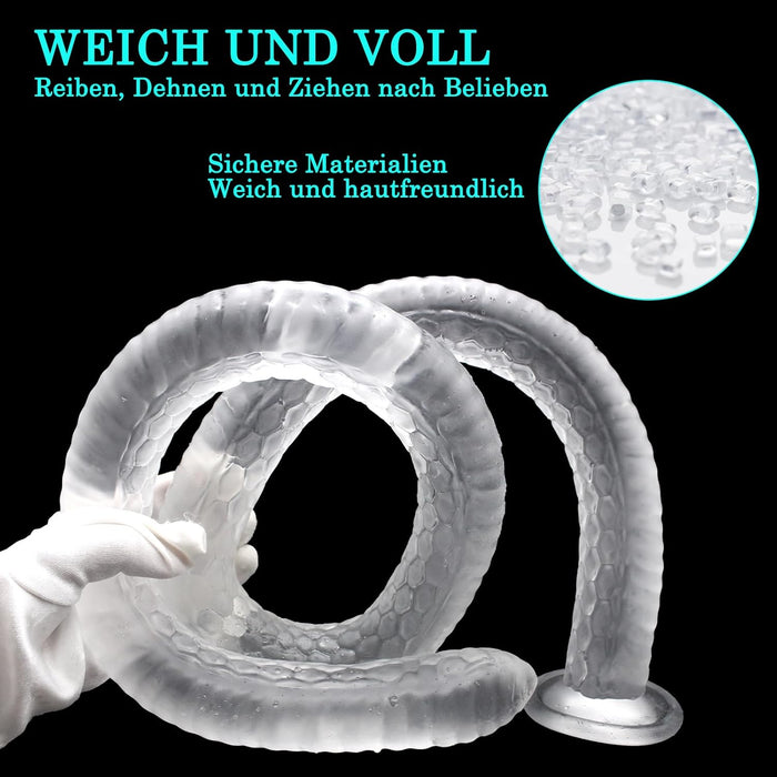 Реалистичный дилдо длиной 106 см с сильной присоской и текстурой кожи змеи