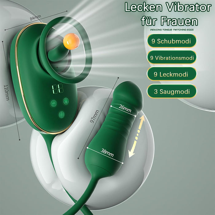 Vibrators sievietēm ar 9 teleskopiskajiem un 3 sūkšanas režīmiem
