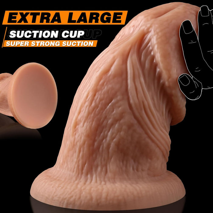 XXL реалистичный дилдо 24 x 11,5 см с сильной присоской и текстурой кожи