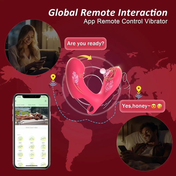 Фингер-вибратор для женщин с сильной присоской и 9 режимами вибрации и постукивания