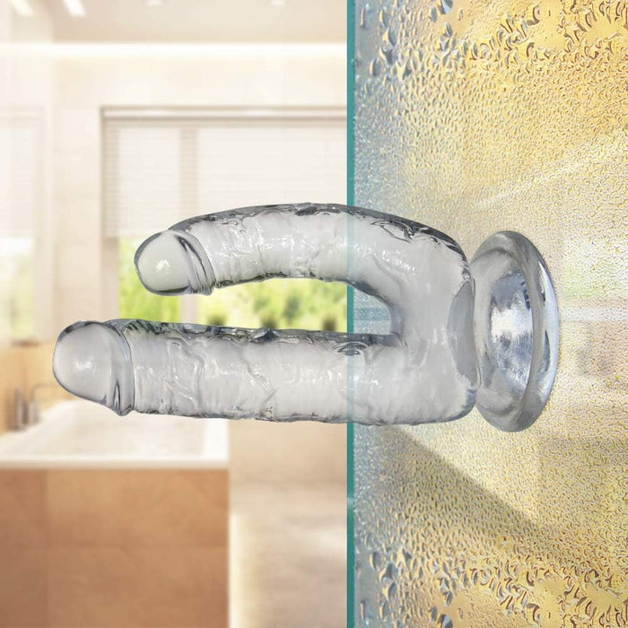 Реалистичные двойные дилдо с сильной присоской и гибкостью