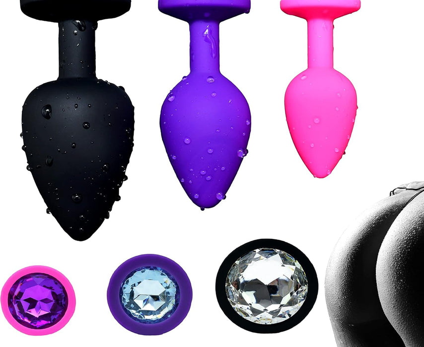 Набор из 3 силиконовых анальных пробок с сильной присоской – комфорт и удовольствие