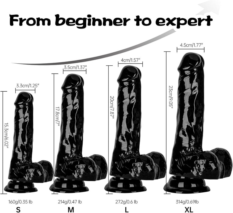 Reāls liels dildo ar spēcīgu piesūcekni un mīkstu caurspīdīgu želeju
