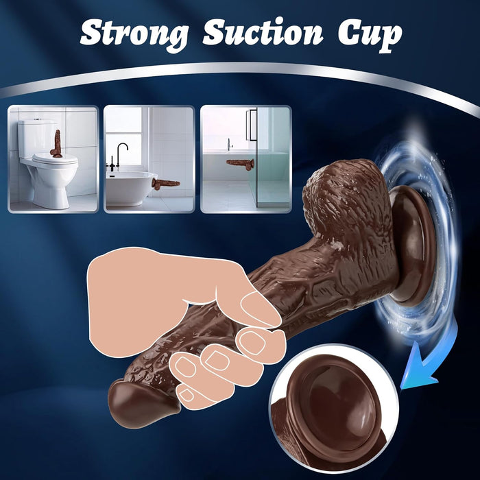 Реалистичный дилдо 20,5 см с сильной присоской для комфортной стимуляции G-точки