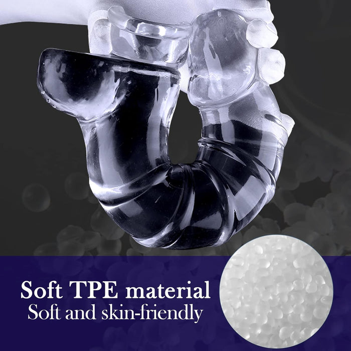 XXL caurspīdīgs dildo ar stipru piesūcekni neaizmirstamām sajūtām