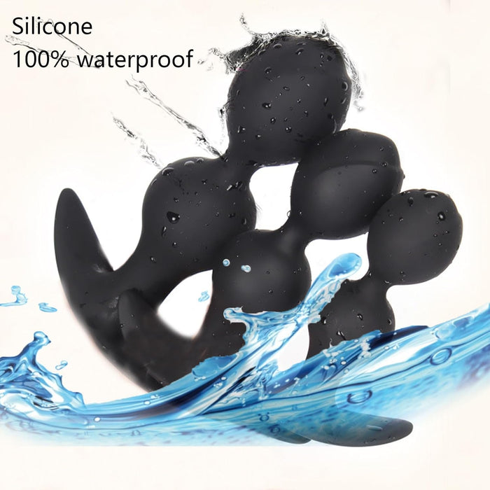 Silikona Anālais Diluators ar 2 Kustīgām Bumbiņām Prostatas Masāžai