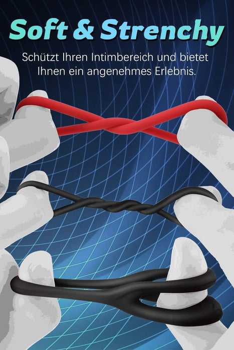 7 daļu silikona gredzenu komplekts – komforts un baudījums pāriem