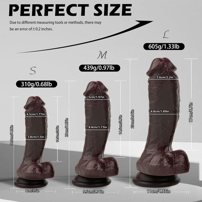 7.86 collu liels un biezs reālistisks dildo ar spēcīgu piesūkni