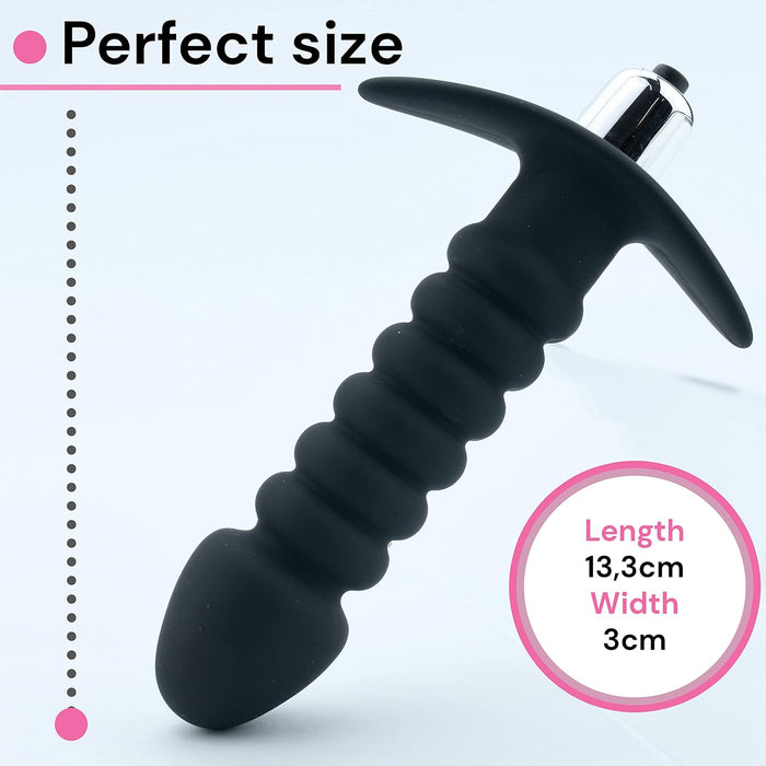 Anālais vibrators vīriešiem 13 cm ar prostatas stimulāciju un vibrāciju