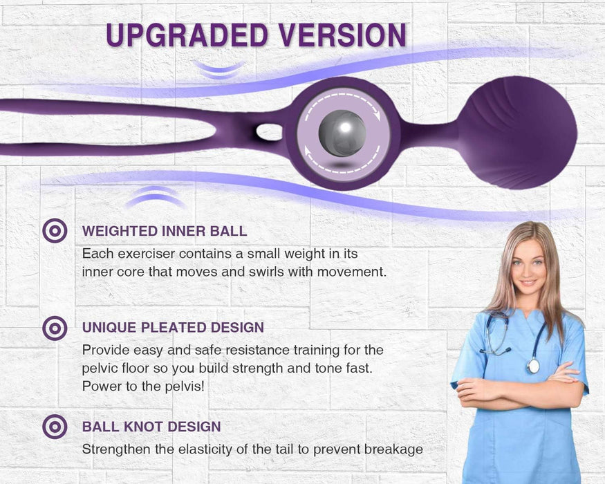 Vaginālie bumbiņas sievietēm - Silikons un metāls iegurņa muskuļu stiprināšanai