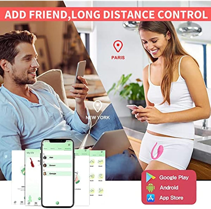 Elegants G-spot vibrator pāriem ar attālināto vadību caur lietotni