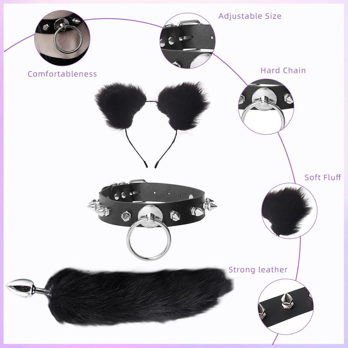 Анал-штекер с сильной присоской Fuchsschwanz и комплект аксессуаров для косплея